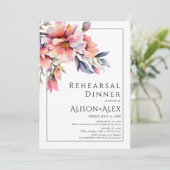 Invitation Rhododenron flowers wedding rehearsal dinner (Debout devant)