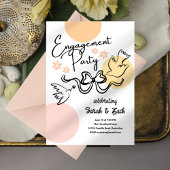 Invitation Ribbon Bow Doodle Engagement Party