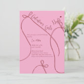 Invitation Ribbon Bows – Modern Galentine's girls night (Debout devant)
