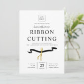 Invitation Ribbon Cutting Grand Opening Business Launch Event (Debout devant)