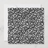 Invitation Ribbon d'huile de léopard d'argent noir 40e annive (Dos)