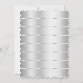 Invitation Ribbon en argent glam rose pâle Anniversaire (Dos)