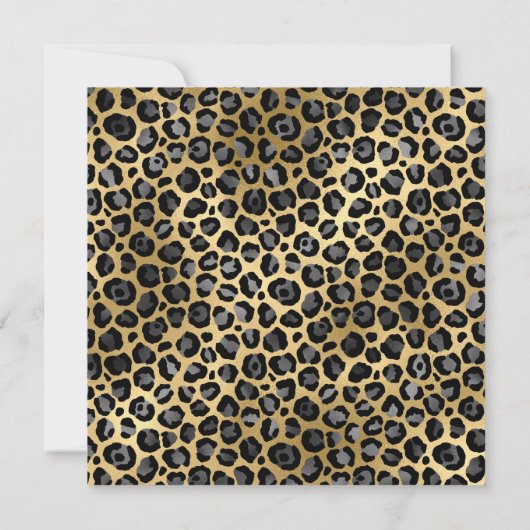 Invitation Ribbon Gray Gold Leopard Foil Gem 30e anniversaire (Dos)