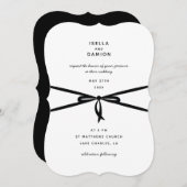 INVITATION RIBBON NOIR & BAS (Devant / Derrière)