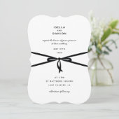 INVITATION RIBBON NOIR & BAS (Debout devant)