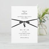 INVITATION RIBBON NOIR & BAS (Debout devant)