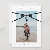 INVITATION RIBBON NOIR & BOW ENREGISTRER LA DATE (Devant)