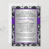 Invitation RIBBON POUPULAIRE D'ARGENT Quinceanera Noir (Dos)