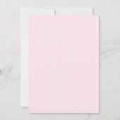 Invitation Ribbon rose minimaliste fille's Birthday (Dos)
