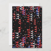 INVITATION RIBONS PATRIOTIQUES NOIR BLEU ROUGE ANNIVERSAIRE (Dos)