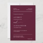 Invitation Rich Burgundy Boho QR Code Mariage Photo (Devant)