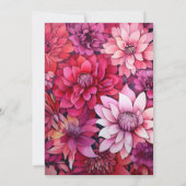 Invitation Rich Reds Floral Mariage d'hiver (Dos)