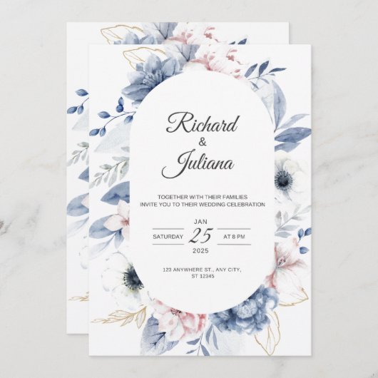 Invitation Richard & Juliana (Devant / Derrière)