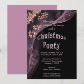 Invitation Riche Rose Gold Nuggets Parties scintillant de Noë (Devant / Derrière)