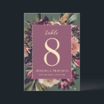 Invitation Richesse du printemps pourpre vert Numéro de la ta<br><div class="desc">Customiser tout le texte,  les polices,  la couleur,  la forme et l'échelle ou déplacer les graphiques</div>