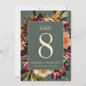 Invitation Richesse du vert printanier Numéro du tableau (Devant)