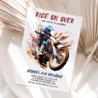 Ride On Over Boy Motocross Racing 7e anniversaire