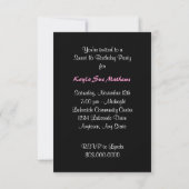Invitation Rideau de diamant rose vif Douceur 16 parties (Dos)