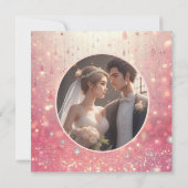 Invitation Rideau de perle rose violet Faux Parties scintilla (Dos)