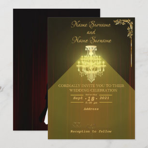 Invitation Rideau de théâtre-lustre