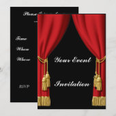 Invitation Rideau Rouge (Devant / Derrière)