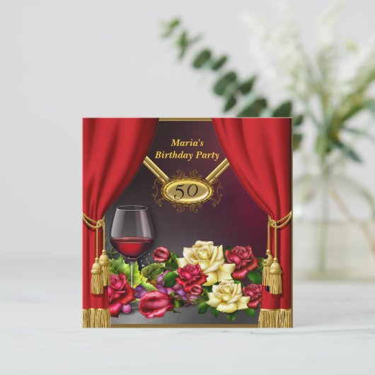 Invitation Rideau rouge Invitation (Debout devant)