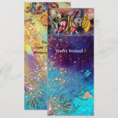 Invitation RIDEAUX DE CHEVAUX, MUSIQUE DE NUIT, Étincelles Bl (Devant / Derrière)