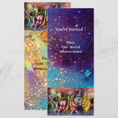 Invitation RIDEAUX DE CHEVAUX, MUSIQUE DE NUIT, Étincelles Bl (Devant / Derrière)