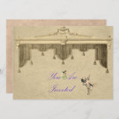 Invitation Rideaux en théâtre épousant l'invitation (Devant / Derrière)