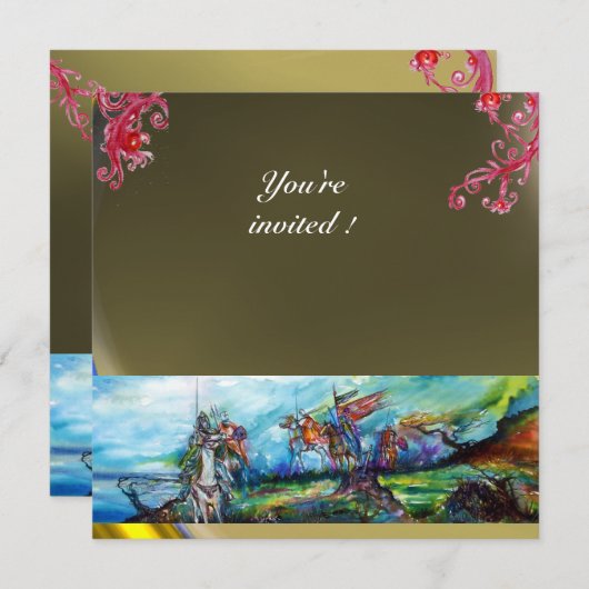 Invitation RIDERS DANS LA TEMPÊTE gemme gris (Devant / Derrière)