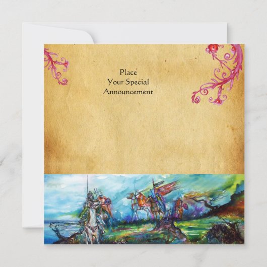 Invitation RIDERS DANS LA TEMPÊTE monogramme saphir (Dos)