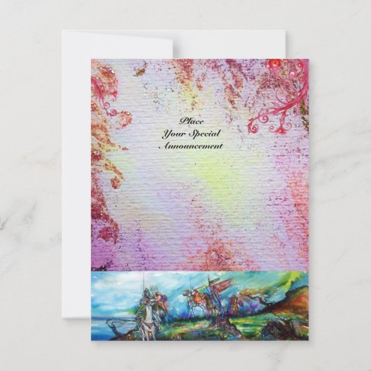 Invitation RIDERS EN TEMPÊTE Chevaliers Médiévaux Horseback P (Dos)