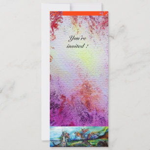 Invitation RIDERS EN TEMPÊTE Chevaliers Médiévaux Horseback P