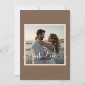 Invitation Rien à redire Just Love désert beige mariage (Dos)