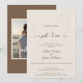 Invitation Rien à redire Just Love désert beige mariage (Devant / Derrière)