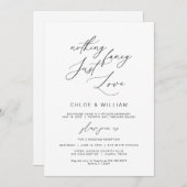 Invitation Rien D'Amoureux, Noir, Mariage (Devant / Derrière)