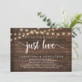 Invitation Rien D'Amoureux, Réception De Mariage Rustique (Debout devant)