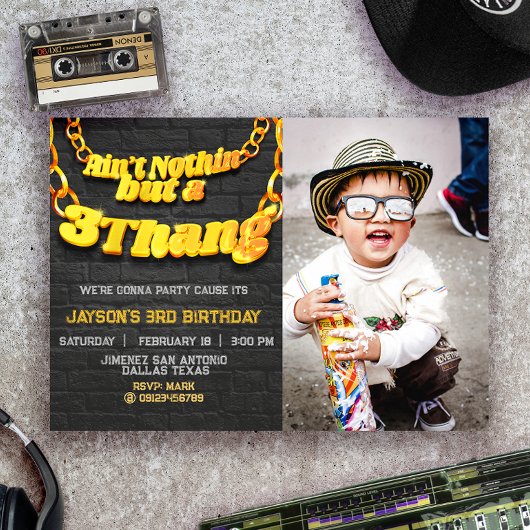 Invitation Rien d'autre qu'un 3 Thang avec photo - Paysage