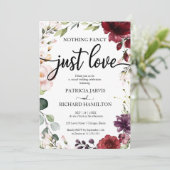 Invitation Rien de bien original pour l'amour Floral Mariage  (Debout devant)