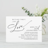 Invitation Rien De Chic, Juste Amour, Dîner Mariage Elopement (Debout devant)