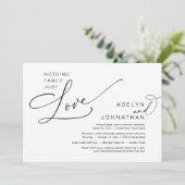 Invitation Rien De Chic, Juste Amour, Dîner Mariage Elopement (Debout devant)