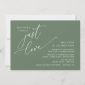 Invitation Rien De Chic, Juste Amour, Dîner Mariage Elopement (Devant)