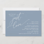 Invitation Rien De Chic, Juste Amour, Dîner Mariage Elopement (Devant)