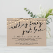 Invitation Rien De Chic, Juste Amour, Dîner Rustique Mariage (Debout devant)