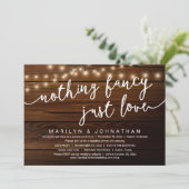 Invitation Rien De Chic, Juste Amour, Dîner Rustique Mariage (Debout devant)