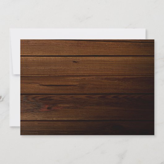 Invitation Rien De Chic, Juste Amour, Dîner Rustique Mariage (Dos)