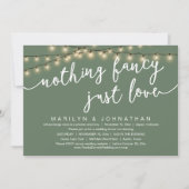 Invitation Rien De Chic, Juste Amour, Dîner Rustique Mariage (Devant)