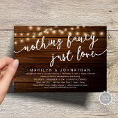 Invitation Rien De Chic, Juste Amour, Dîner Rustique Mariage
