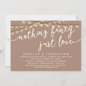 Invitation Rien De Chic, Juste Amour, Dîner Rustique Mariage (Devant)