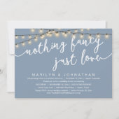 Invitation Rien De Chic, Juste Amour, Dîner Rustique Mariage (Devant)